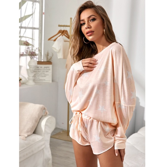 2 Piece Set Loungewear Pajamas in Pastel Pink - Picture 5 of 8